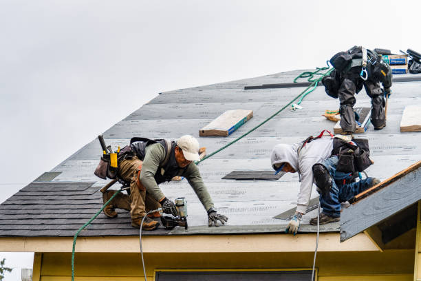 Professional Gutter Installation technician working in Winesburg, OH